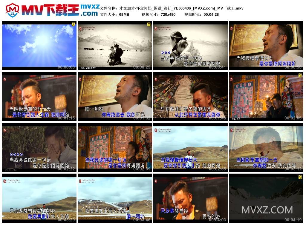 才文加才-怀念阿妈_国语_流行_YE500436